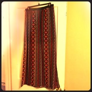 Long Patterned Skirt with high slits